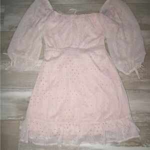 Multi-color cream sparkle dress